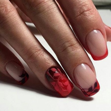 Бордовые ногти 2022-2023 - фото новинок маникюра и модные тенденции в дизайне ногтей