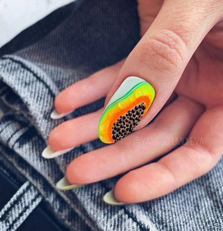 Миндальный дизайн ногтей 2021. Более 200 фото новинок модного и красивого маникюра