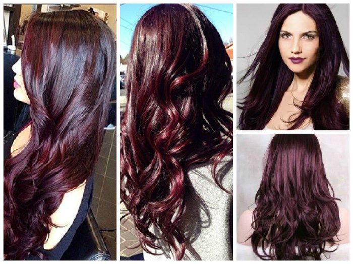 Окрашивание волос фиолетовый с коричневым колорирование