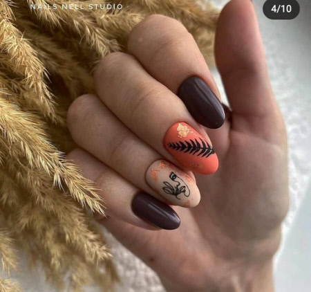 Осенний маникюр 2021 - фото нового модного дизайна ногтей. Более 150 фото