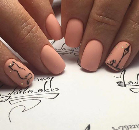 Маникюр с рисунком на ногте - тенденции модного дизайна