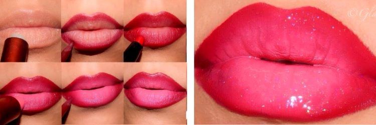 Модные тенденции в макияже: восхитительные губы омбре (амбре)