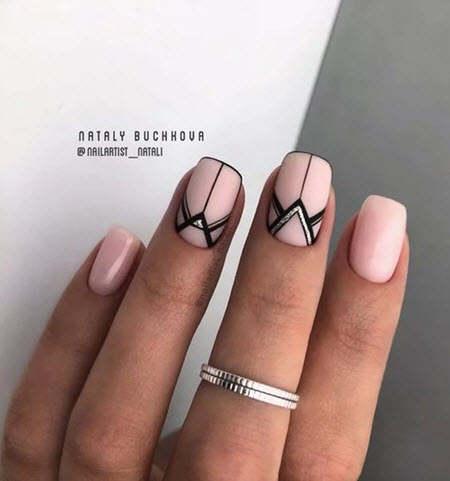 Модная геометрия маникюра 2021 - 100+ фото новых красивых дизайнов ногтей