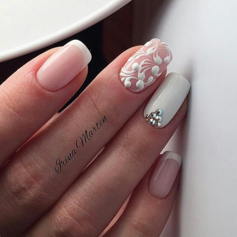 Свадебный маникюр 2019: более 100 фото красивых идей дизайна ногтей для невесты